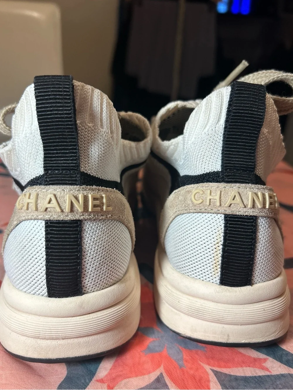 Chanel Interlocking CC Logo Sock Sneakers EU: 38.5 | No Box GC